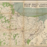 Mapa Wolnego Miasta Gdańska z 1930 r. Wydanie: Dyrekcja Okręgowej Kolej Państwowych. Źródło: Polona