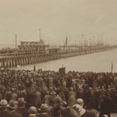 Otwarcia Tymczasowego Portu Wojennego i Schroniska dla Rybaków w Gdyni dokonano 29.04.1923 r. Źródło: Muzeum Marynarki Wojennej w Gdyni